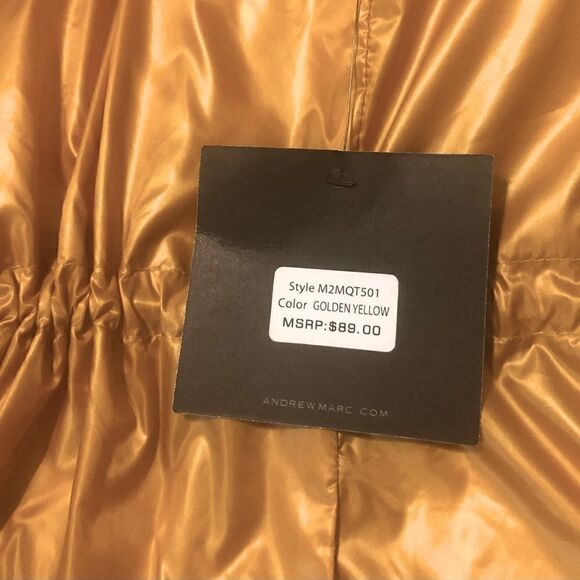 MARC NEW YORK Women’s Jacket Sleeveless Vest Quilted Yellow Gold Hooded Size s… - Picture 8 of 8